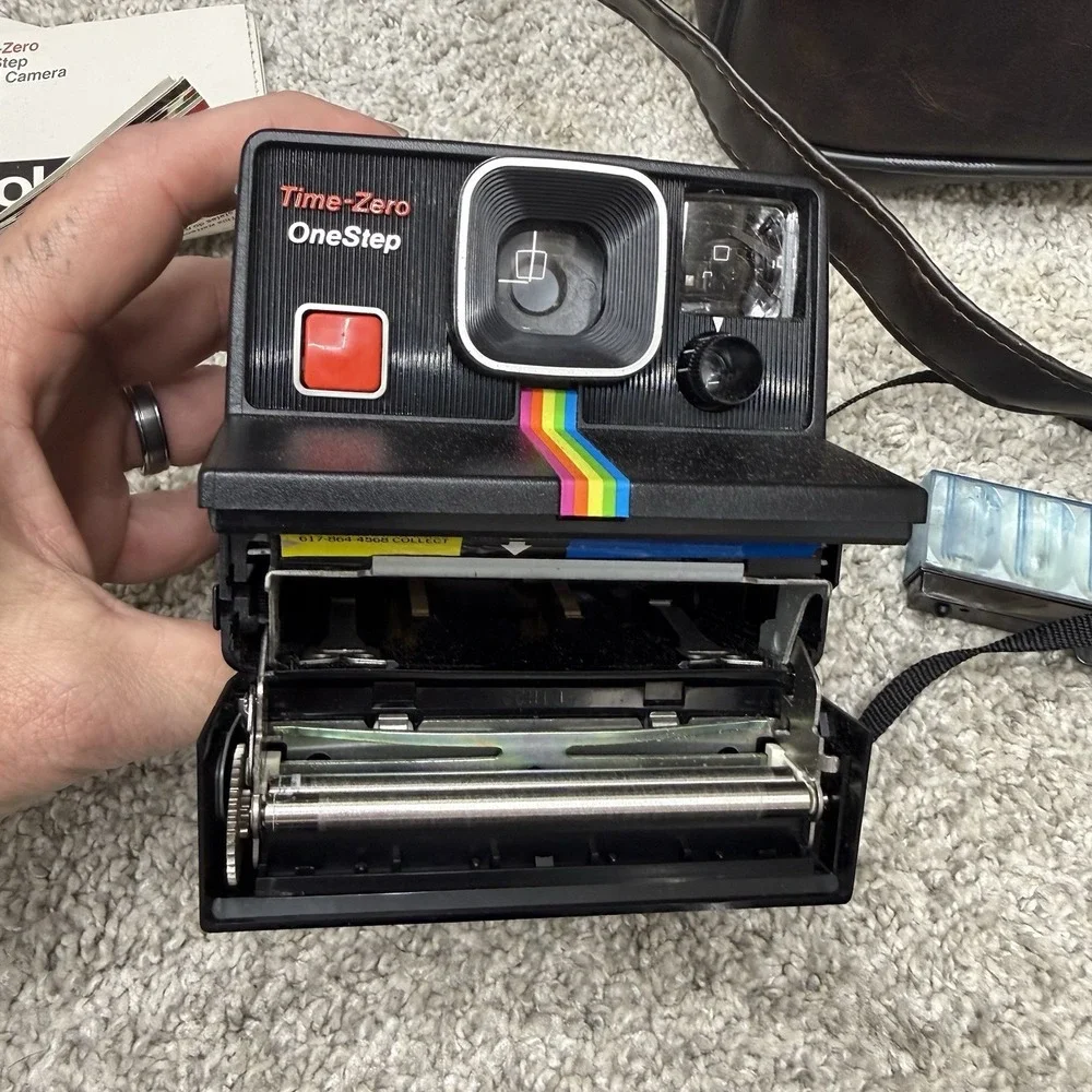 Vintage Polaroid instant land camera time zero one step AS IS untested